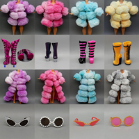 Little Kids Fancy 25CM 10In Winter Doll Accessories Fur Shoe Socks For Dolls Girls Christmas Gift