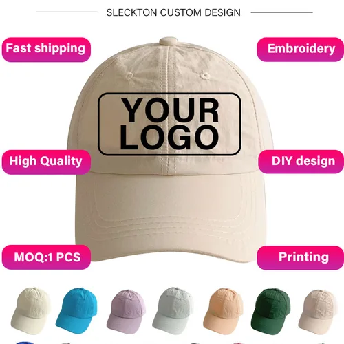 SLECKTON 키즈 커스텀 로고 어린이 빠른 건조 야구 모자, DIY 디자인, 여름 자외선 차단 어린이 모자, 유니섹스 도매