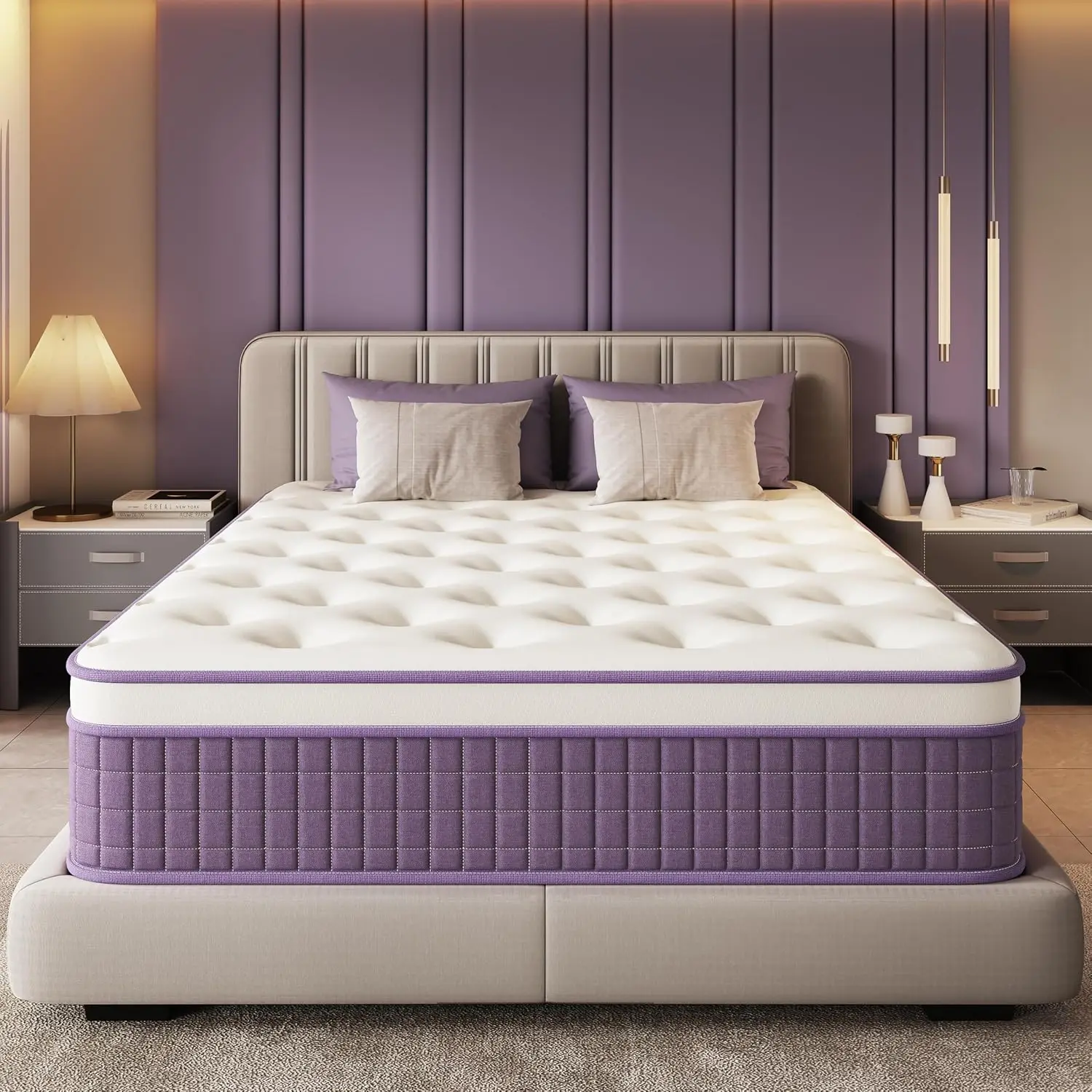 12 Inch Hybrid Mattress in a Box, CertiPUR-US Certified Mattress with Gel Memory Foam and Pocket, Customized