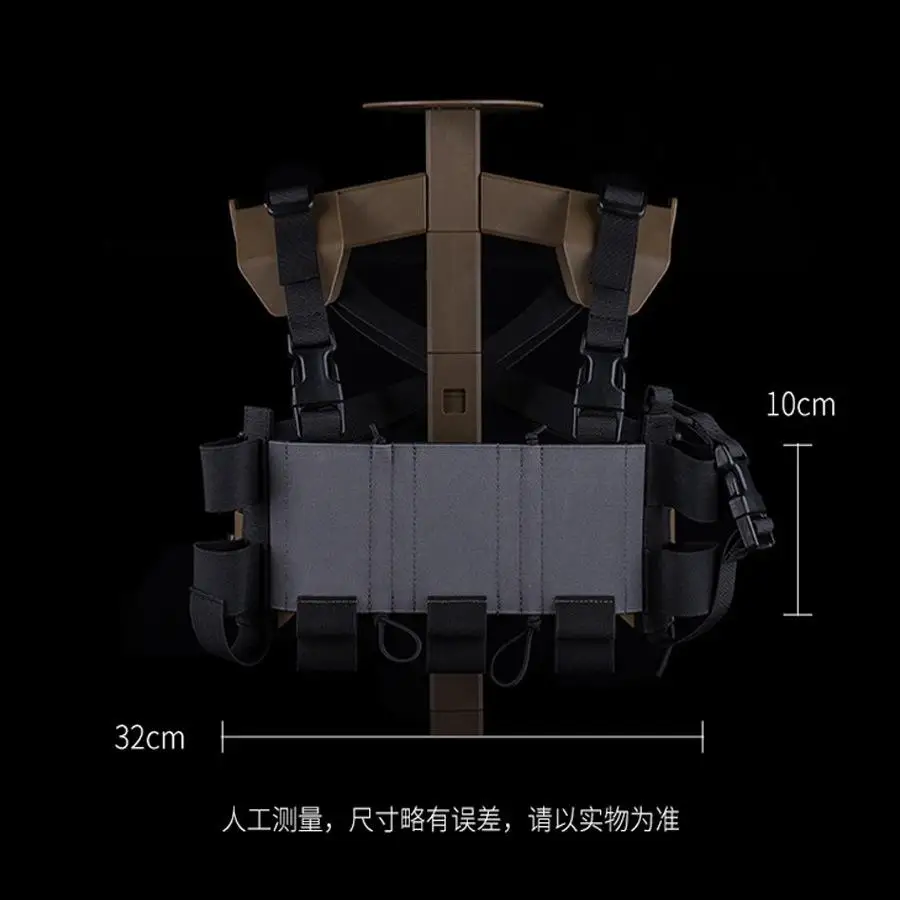حزام بطن تكتيكي خفيف الوزن ومنخفض الوضوح لركوب الدراجات في الهواء الطلق والمشي لمسافات طويلة والتخييم وحقيبة تخزين محمولة متنوعة #3