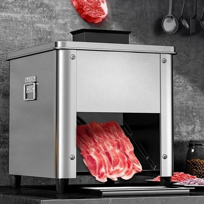 110V/220V Meat Cutter Machine Commercial Stainless Steel Electric Meat Slicer High Power Household Vegetable Cutting Machine