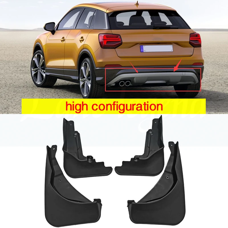 4 PCS Front Rear Car Mudflaps for Audi Q2 2017 2018 2019 2020 Fender Mud Flap Guard Splash Flaps Mudguards Accessories