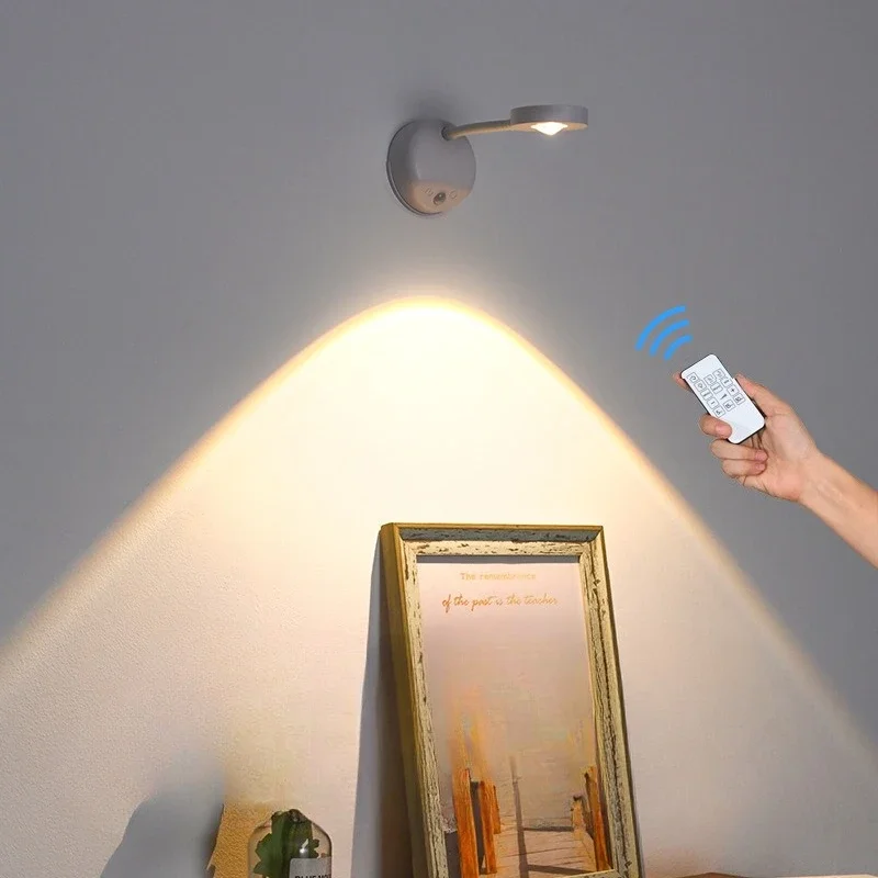 

Rechargeable Wireless LED Wall Lights Intelligent Body Sensing Remote Control for Home Bedroom Living Room Decorative Lighting F