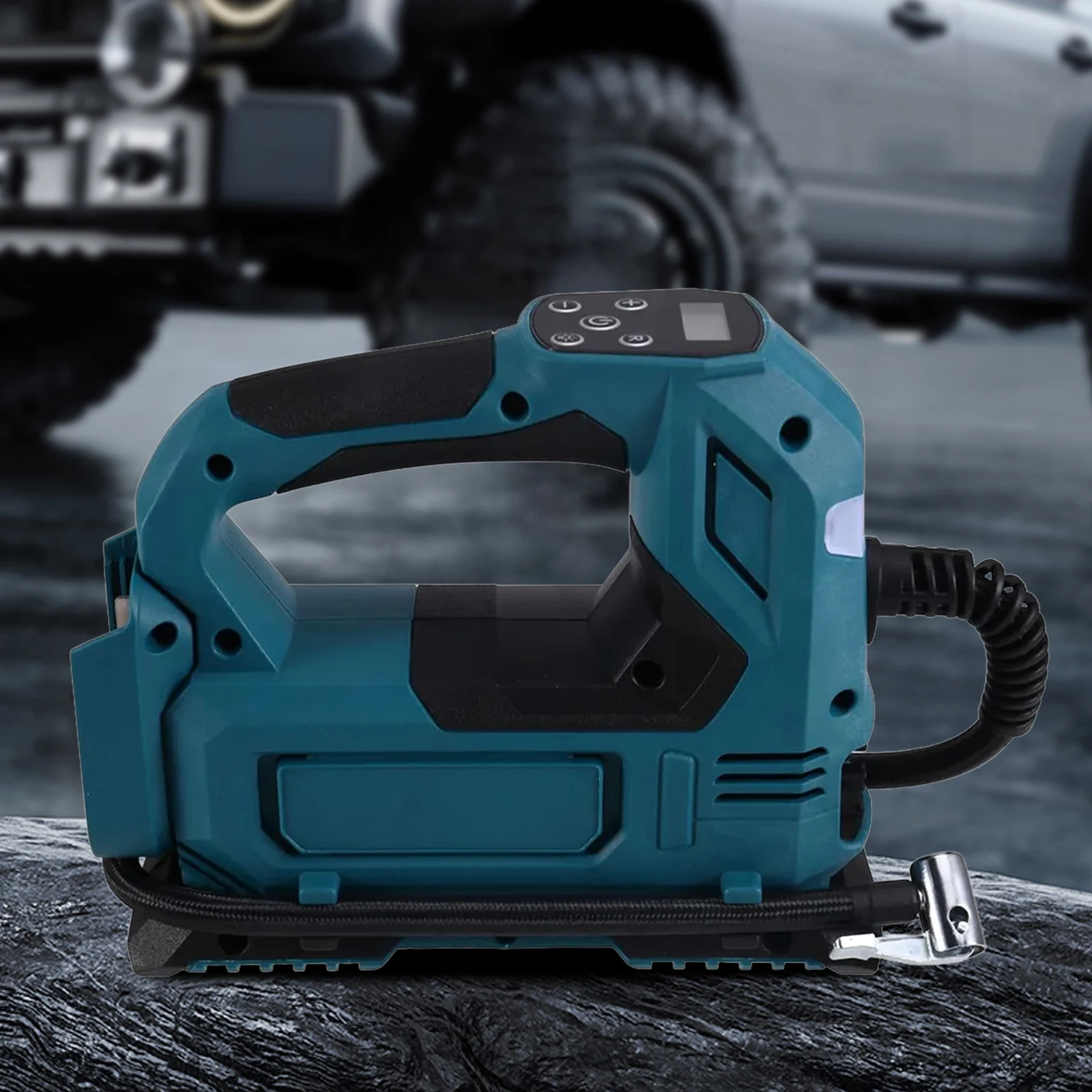 

21 В литий-ионный легкий воздушный насос с двойным источником питания, воздушный насос с цифровым дисплеем, автомобильный надувной инструмент для гаража, путешествий на открытом воздухе