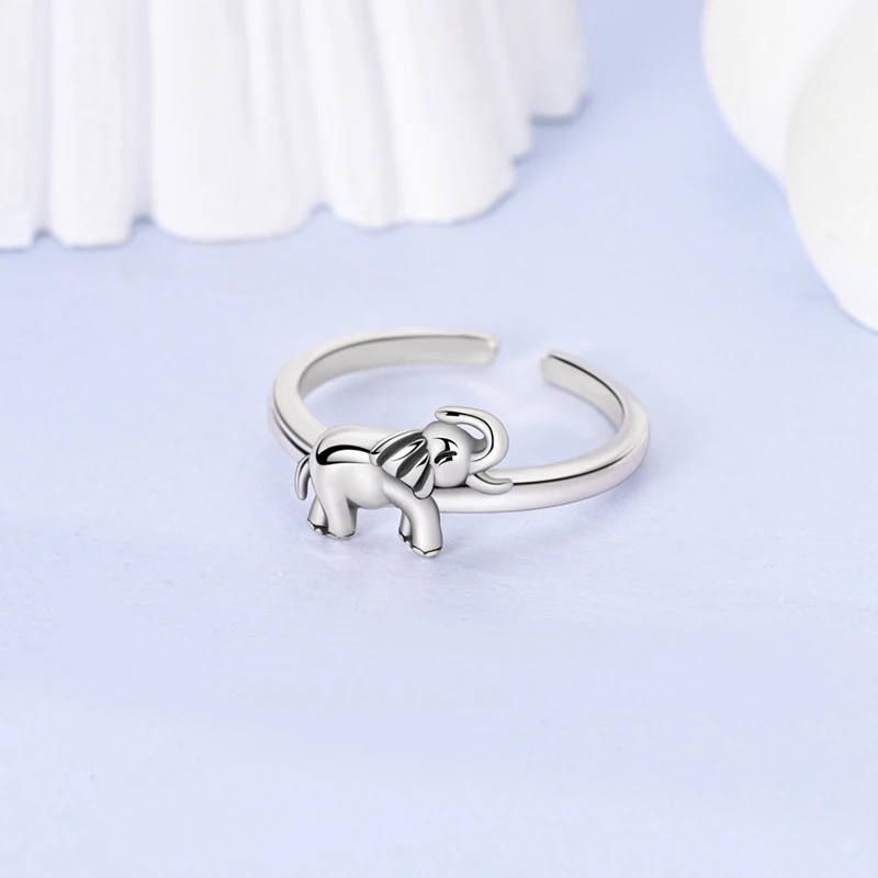 Nowy 925 Sterling Silver Fashion Sunflower Cross Love Belt Elephant Ring Ladies Fine Engagement Wedding Party Jewelry Gift