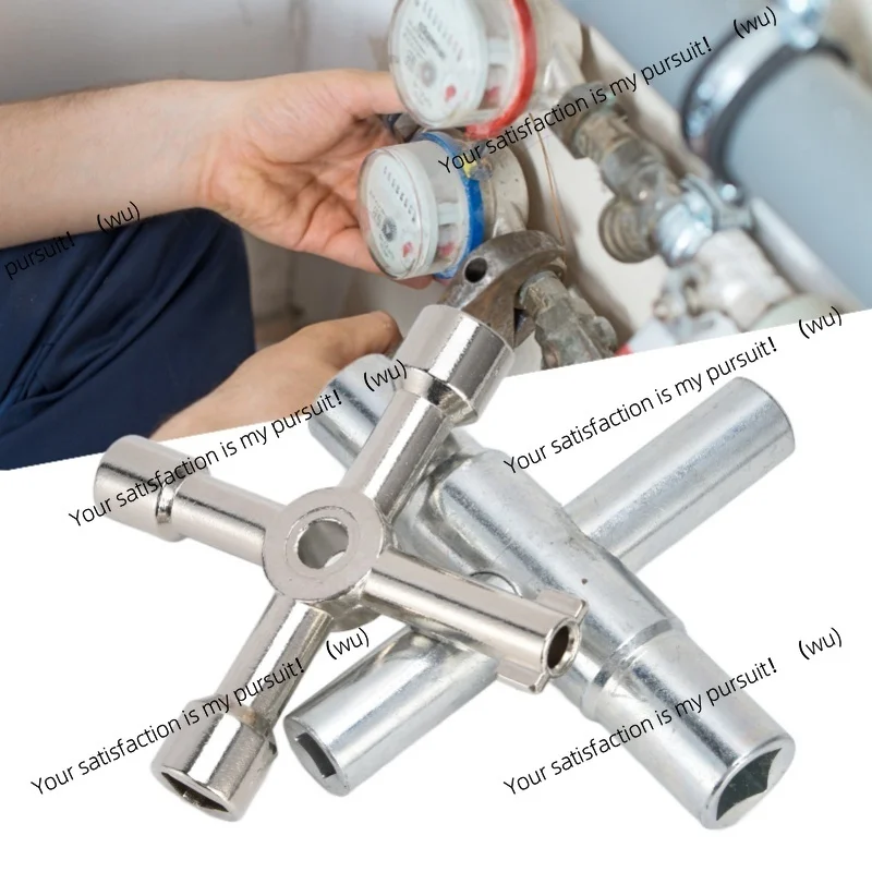 2 faucet wrenches 4-way durable small compact portable practical rotating screws, suitable for electric and gas