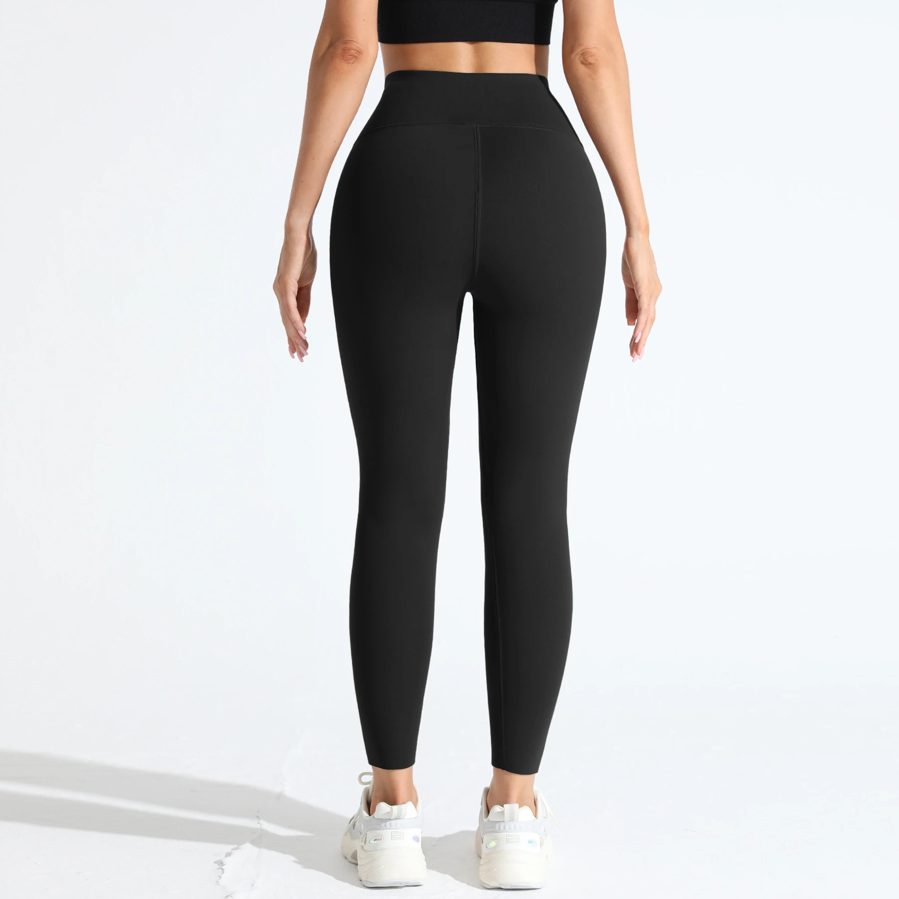 女性用厚手暖かいベーシックレギンス、ハイウエストチュニック、ジムスポーツフリースヨガレギンス、伸縮性パンツ、トレーニングワークアウトタイツ、冬用