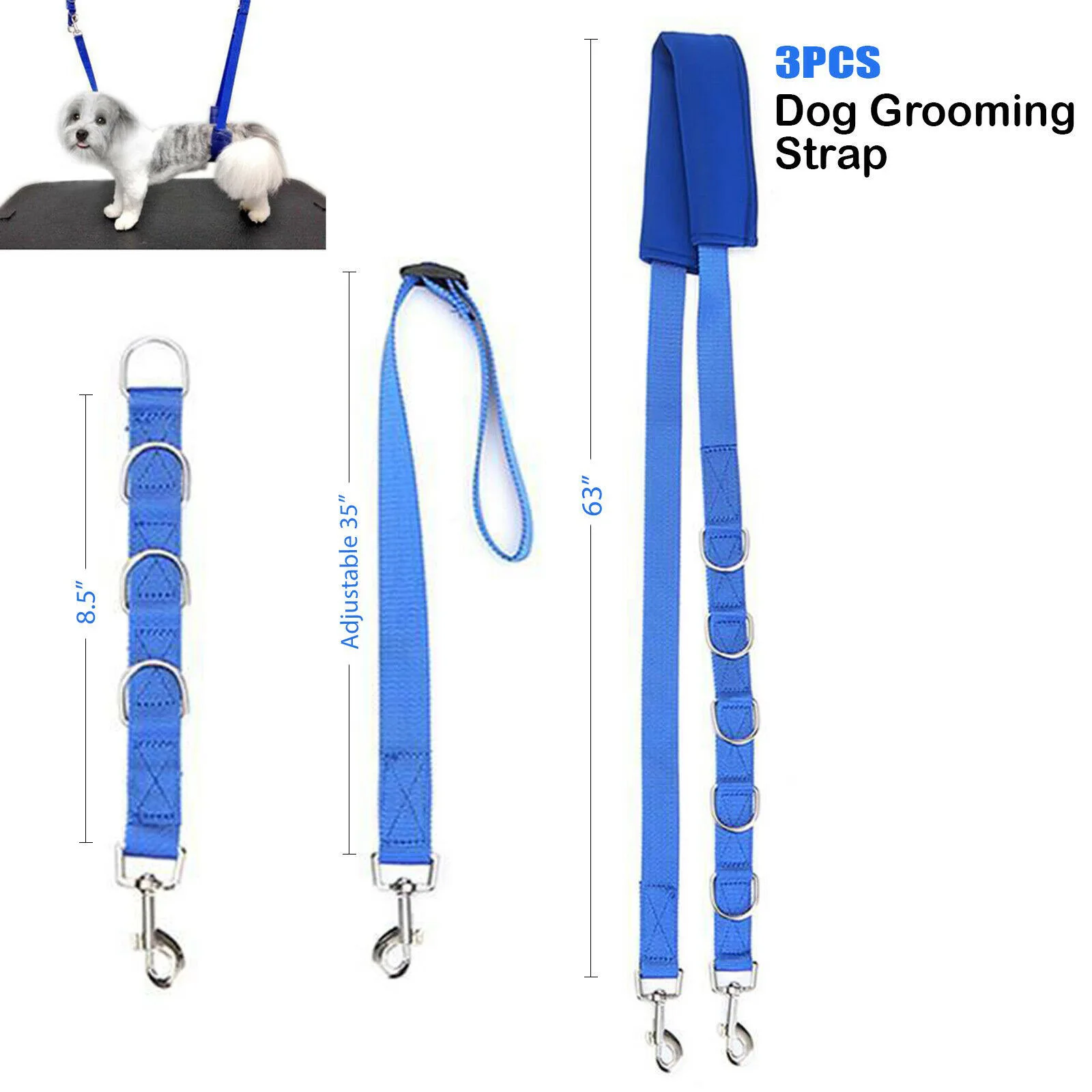 Pet Grooming Strap Set Dog Leash Solid Dog Chain Dog Collar Bath Supplies Grooming Rope