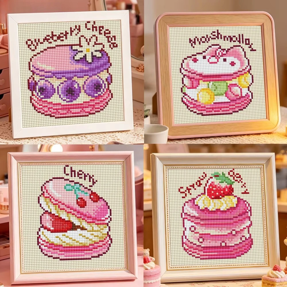Neues Diamond Painting „Süßer Dessertkuchen“ – Vollflächiges DIY 5D Diamant-Stickbild mit Strass-Kunst