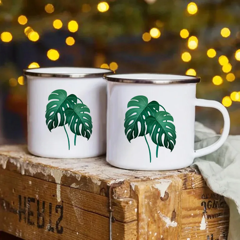 Personalized Mug Beer Green Leaf Printed Enamel Metal Mug Coffee Cups and Mugs Fathers Day Gifts Travel Cup Cupshe Drinkware Bar