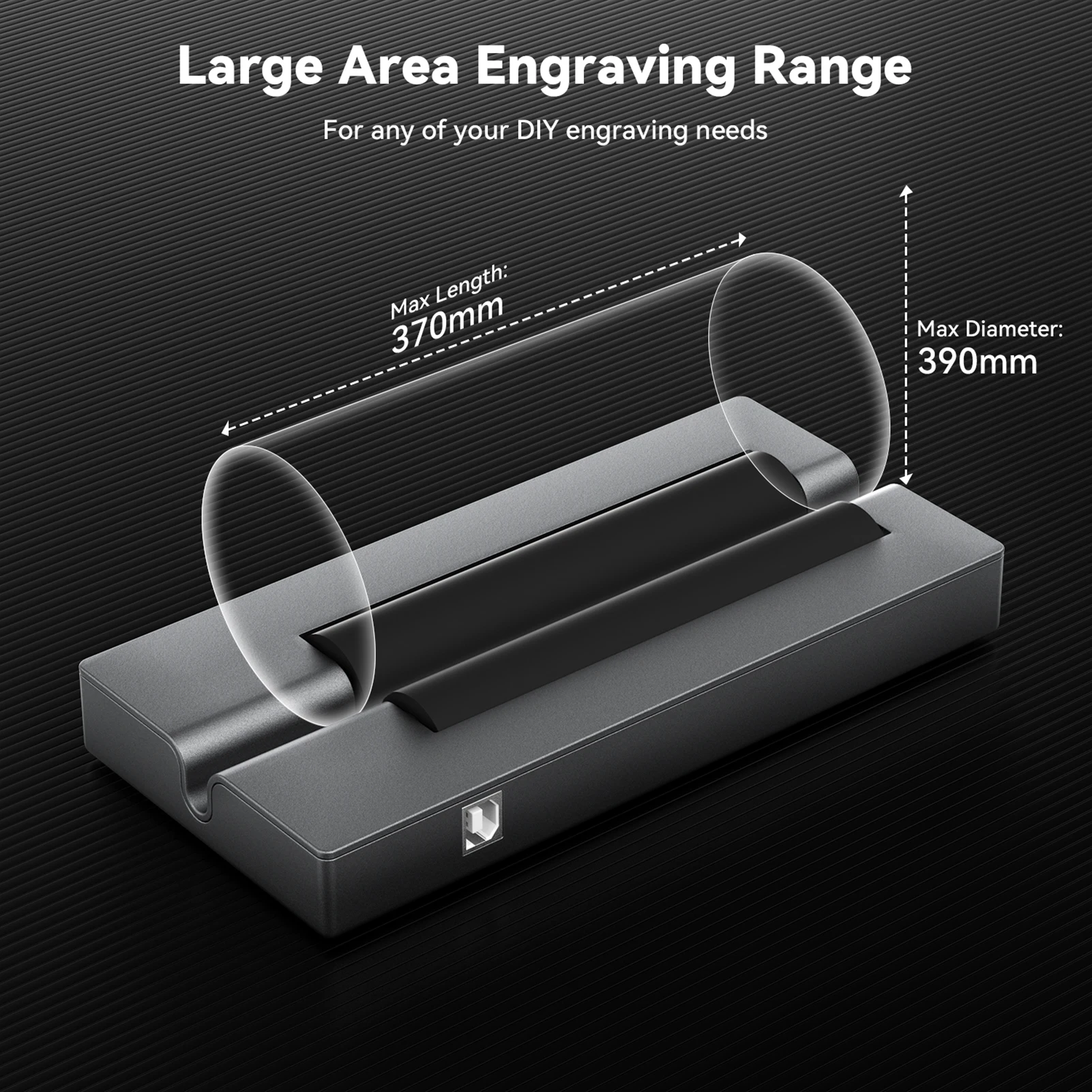 WAINLUX Rotary Rollor for 390mm Objects Engraving Diameter Cylindrical Objects Cans for WAINLUX  L3/L6/JL3/JL4/JL7/Z2/Z3/Z4