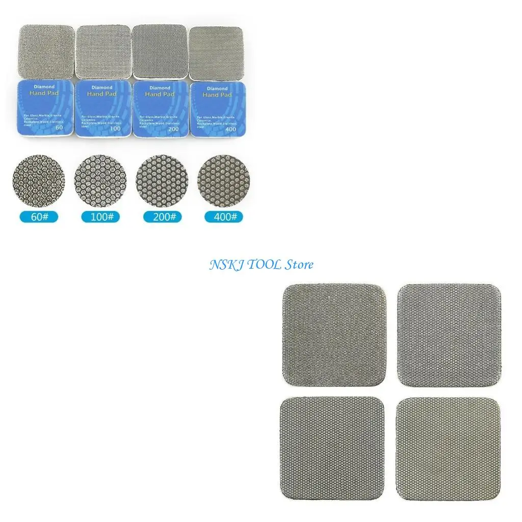 

L8RC 4PCS Handheld Posling Sanding Pads, установленные с более высокой степенью 60/100/200/400 для ремесленников