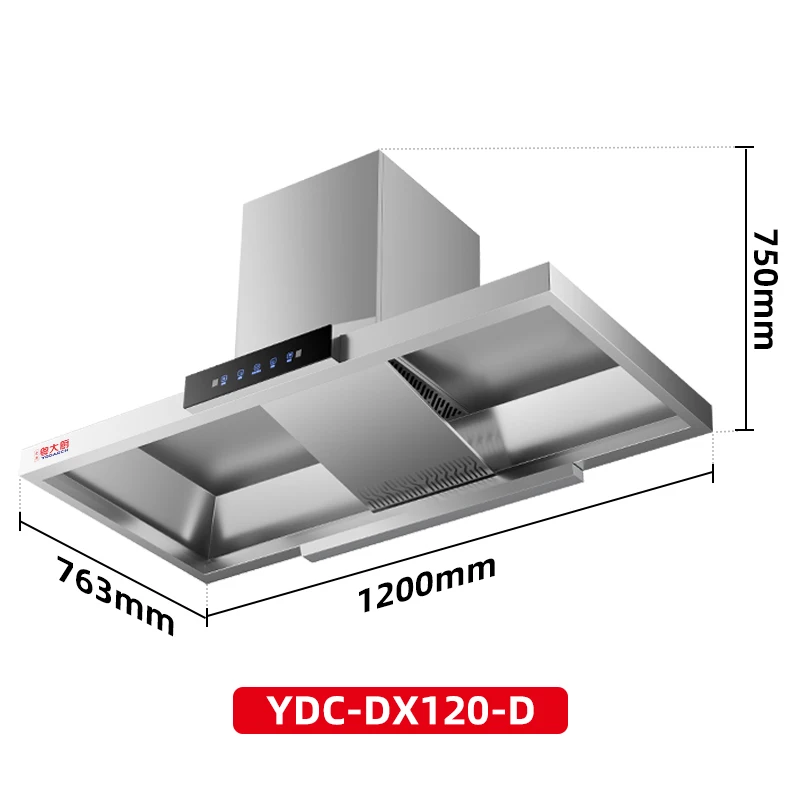 Factory Wholesale Commercial Range Hood Multi Functional Kitchen Smoke Extractor Explosive Suction Cheap Price