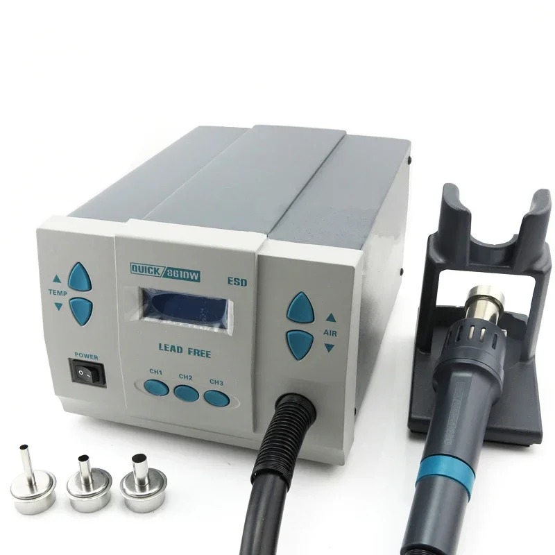 

QUICK861DW 1000W High-Power Lead-Free Digital Hot Air Desoldering Station mobile motherboard repairing tool remove parts