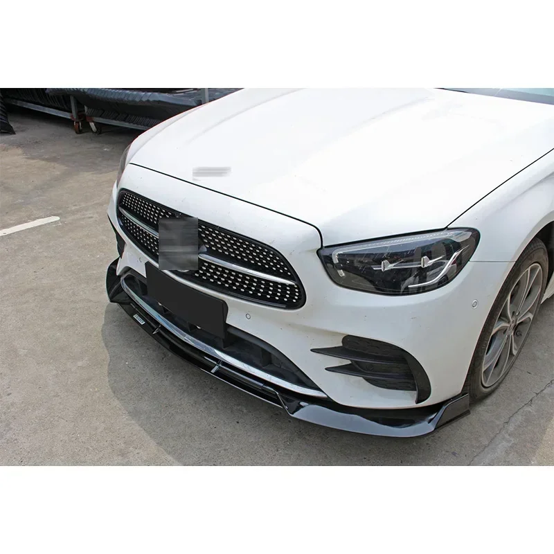 

New！ Gloss Black Splitter for Benz W213 Front Bumper Spoiler Skirt E200 E300 E320 E-Class 2021 2022 Body Kit Lip