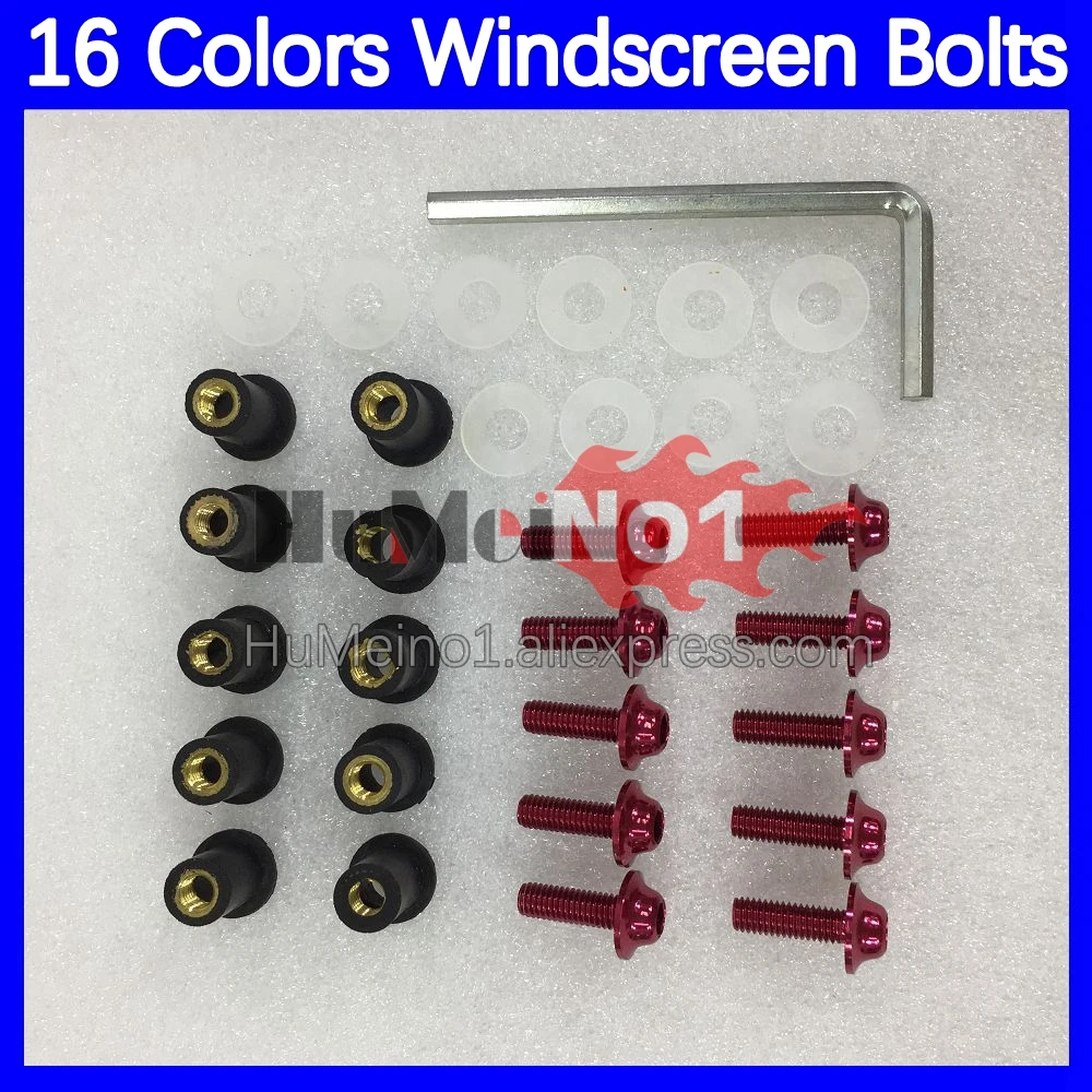 31pcs Motorcycle Windscreen Bolts For KAWASAKI NINJA ZX9R ZX-9R ZX900 ZX 900 9R 9 R 900CC 98 99 1998 1999 Windshield Screws Nuts