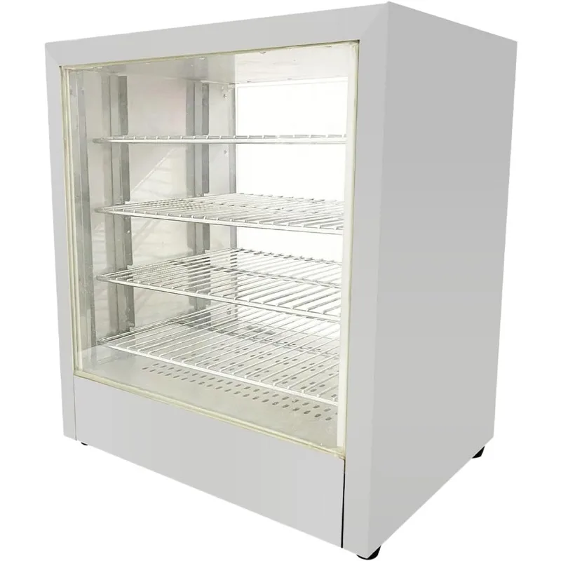 Vitrine de chauffe-aliments avec porte arrière, dessus de seau, vitrine Hot Wskins, 3 étagères, affichage d'aliments chauds, 19 po, 19.29 po