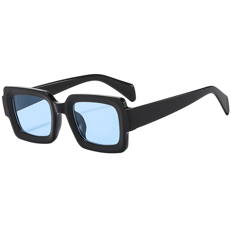 Neue quadratische Punk-Sonnenbrille 2024, modisch, einfach, für den Außenbereich, Sonnenschutz, Sonnenbrille, blauer Lichtschutz, flaches Glas, weiblich