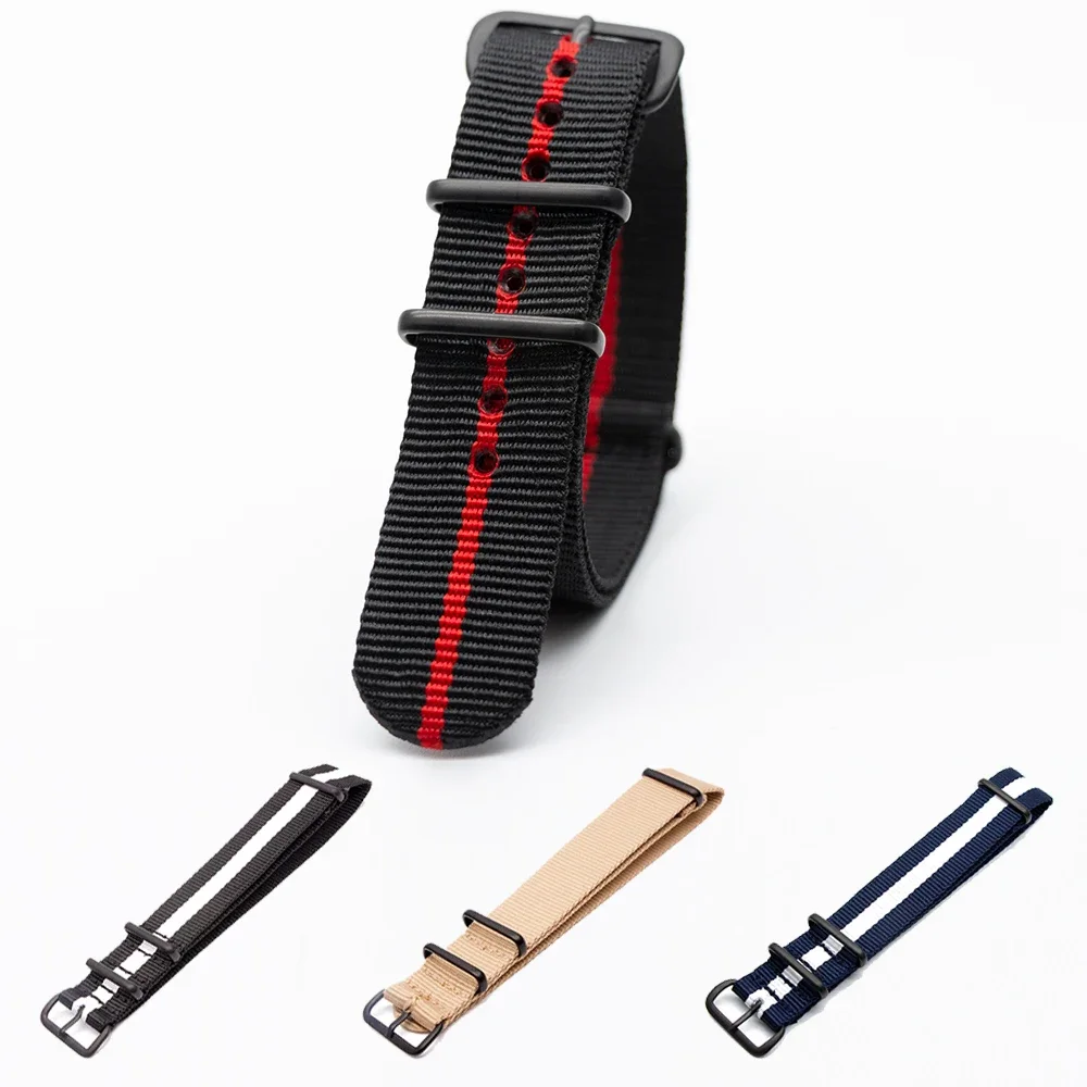 Wristband Two-Color 18mm 20mm 22mm 24mm Strap Army Sports Nylon Fabric Watch Bands Woven Accessories