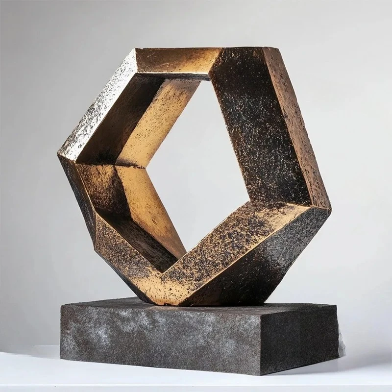 Light luxury retro creative geometric jewelry model room hotel lobby living room crafts study office ornament