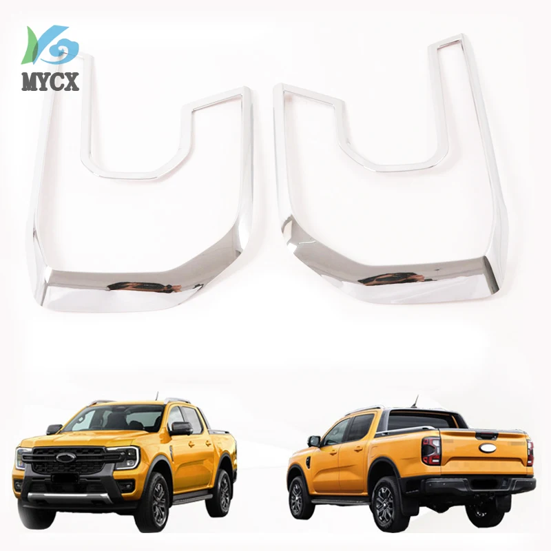 

2023 2022 ABS Head Lamp Light Cover For Ford Ranger Wildtrak Sport XLT T9 Headlight Cover Sticker Protector Car Accessories