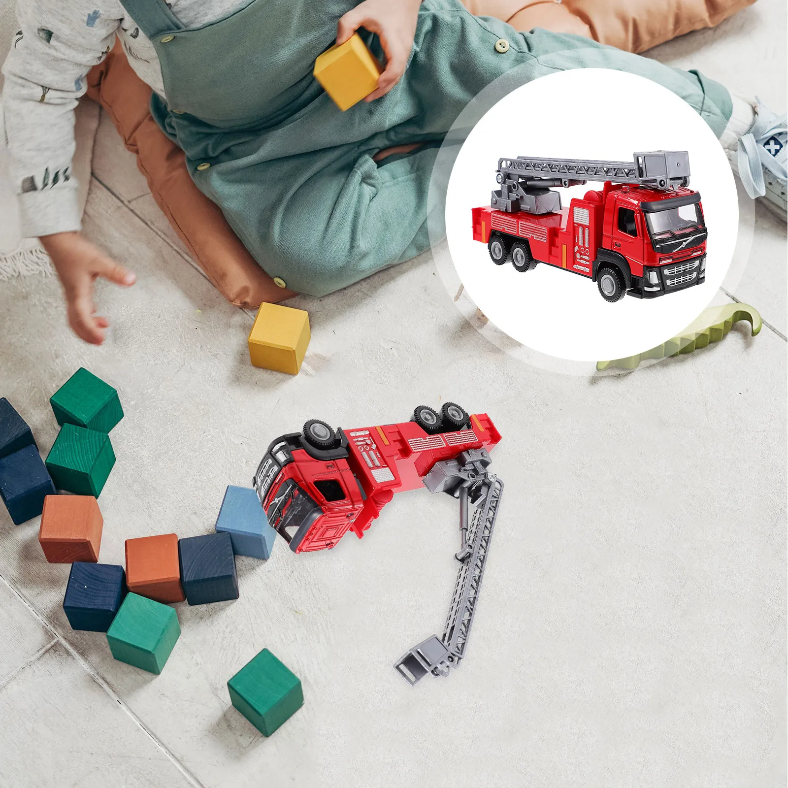 

Firefighter Ladder Material Durable Long Serving Life Kids Educational Plaything Birthday Gift Fire Truck Toy