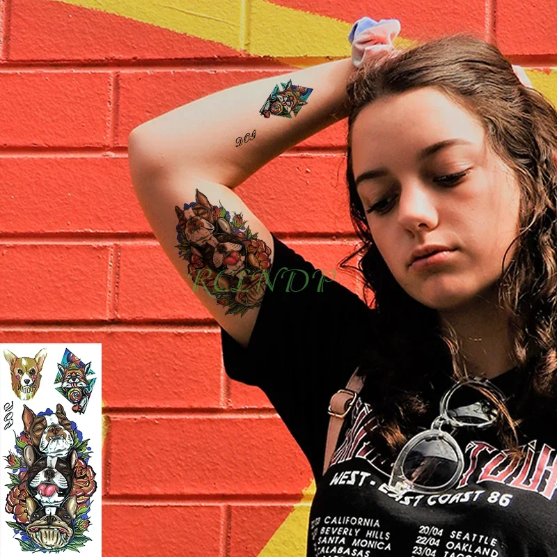 Waterproof Temporary Tattoo Sticker protector of Ancient Egypt Egyptian totem Anubis fake tatto flash tatoo for men women