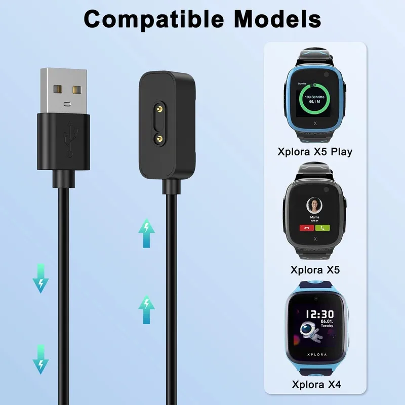 

USB Watch Charger Cable For Xplora X5 Play/X5/X4 Smartwatch Charging Holder For