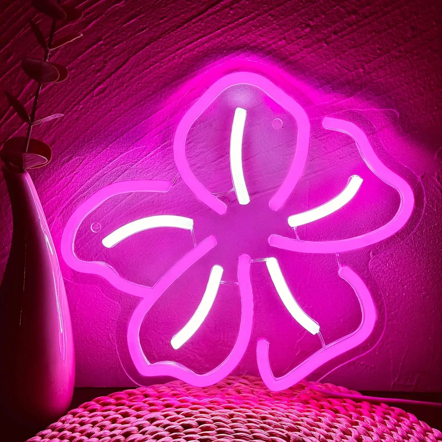 

Flower Neon Signs LED Neon Light Sign Light Up Neon Signs Wall Decor For Bedroom Girls Room Cute Flowers Art Decorations Sign