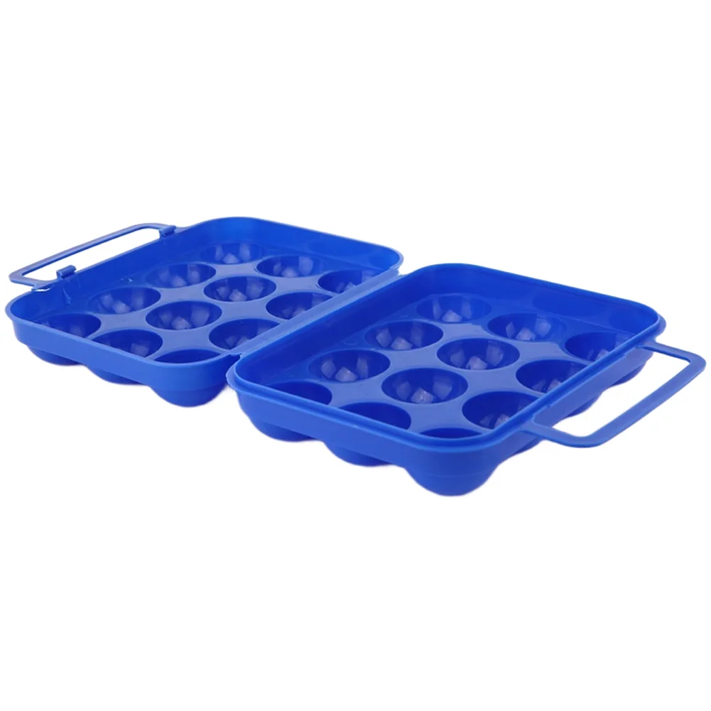 Lightweight Egg Holder with 12 Compartments and Foldable Structure PP Plastic Construction with Secure Clasp for Outdoor Use