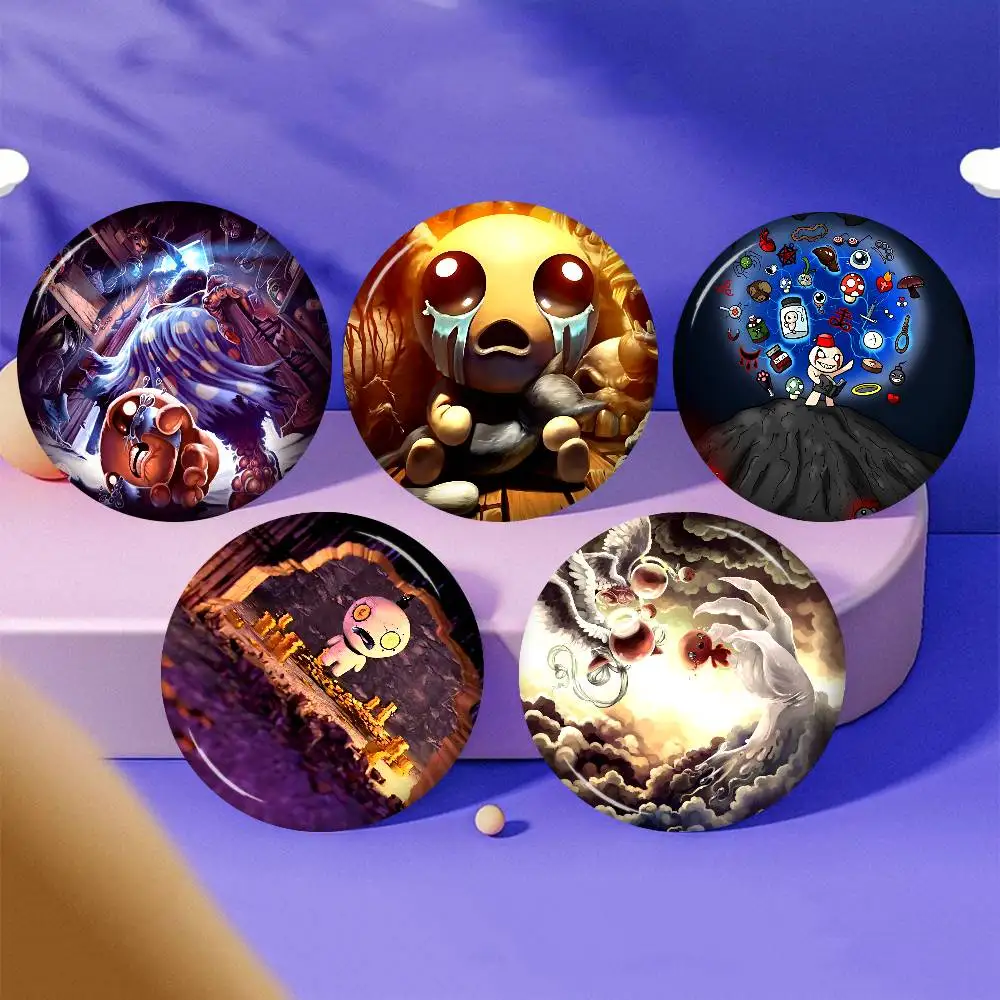 Binding Of Isaac Anime 58mm Cute Anime Figure Icon Badge Handmade Tinplate Brooch for Backpack Clothes Chest Ornament Gifts