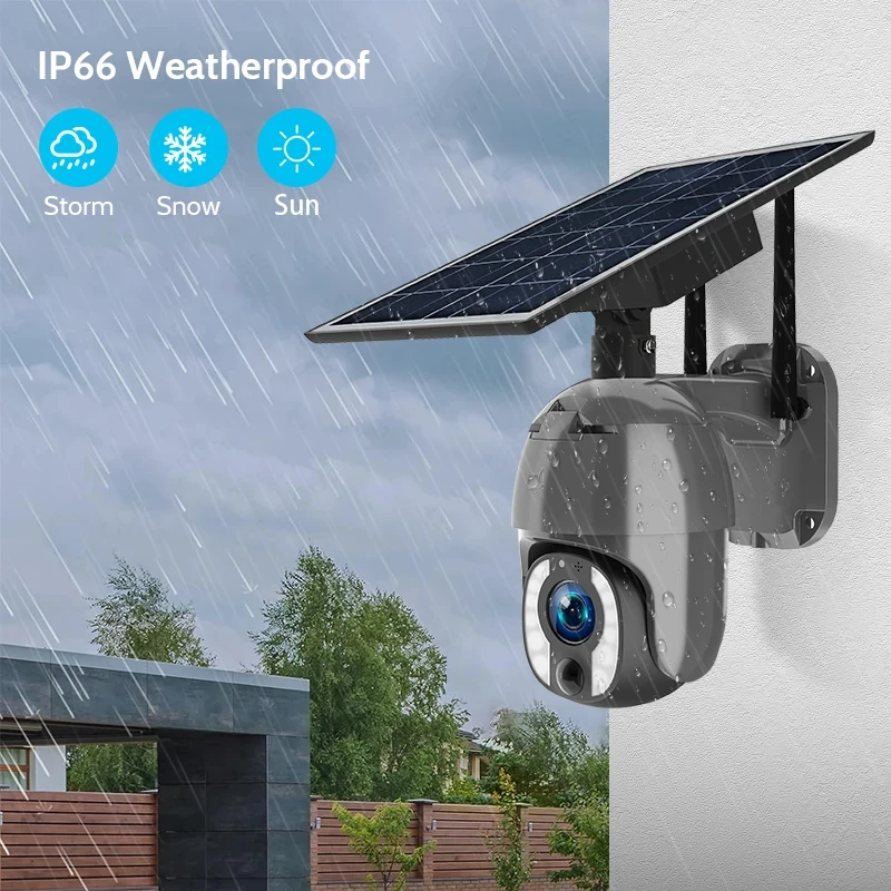 5MP 10x 5-50mm زوومينج بصري لاسلكي مزدوج الضوء PIR كاميرا أمان تعمل بالطاقة الشمسية #5