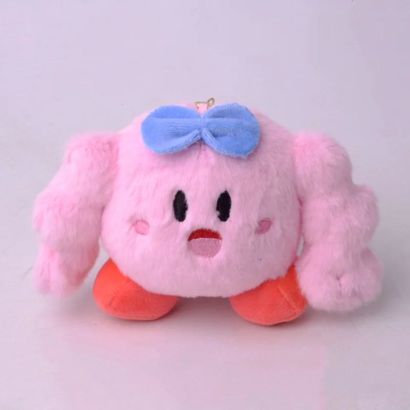 Japanese Cartoon Cute Creative Muscle Kirby Doll Small Pendant School Bag Hanging Keychain Children Birthday Holiday Gift 10cm