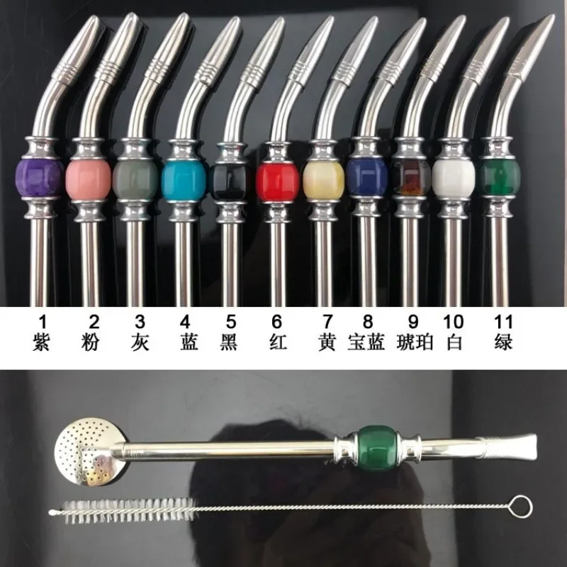 ماصات من الفولاذ المقاوم للصدأ قابلة لإعادة الاستخدام لشاي yernba mate ، bombilla ، القرع ، المشروبات ، ملحقات البار