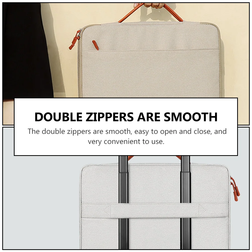 

1pc Laptop Bag Business Travel Waterproof Computer Bag Smooth Zipper Lightweight Portable Organizer Sleeve Case Office Leisure