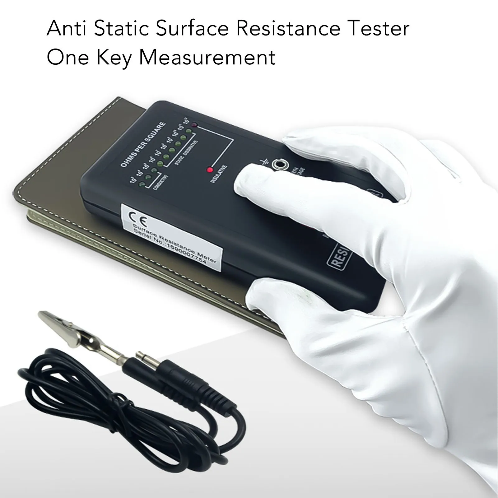 Anti Static Resistance Meter Surface Resistance Tester  Static Electricity Tester Surface Resistance Measuring Instrument