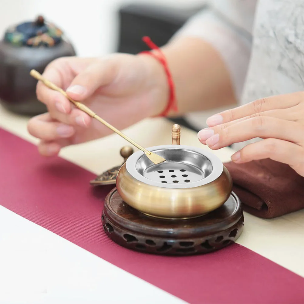 

4 Pcs Incense Burner Accessories Stainless Steel Censer Parts Insence Stick Holder Replacement Plate Metal Incense Dish Middle