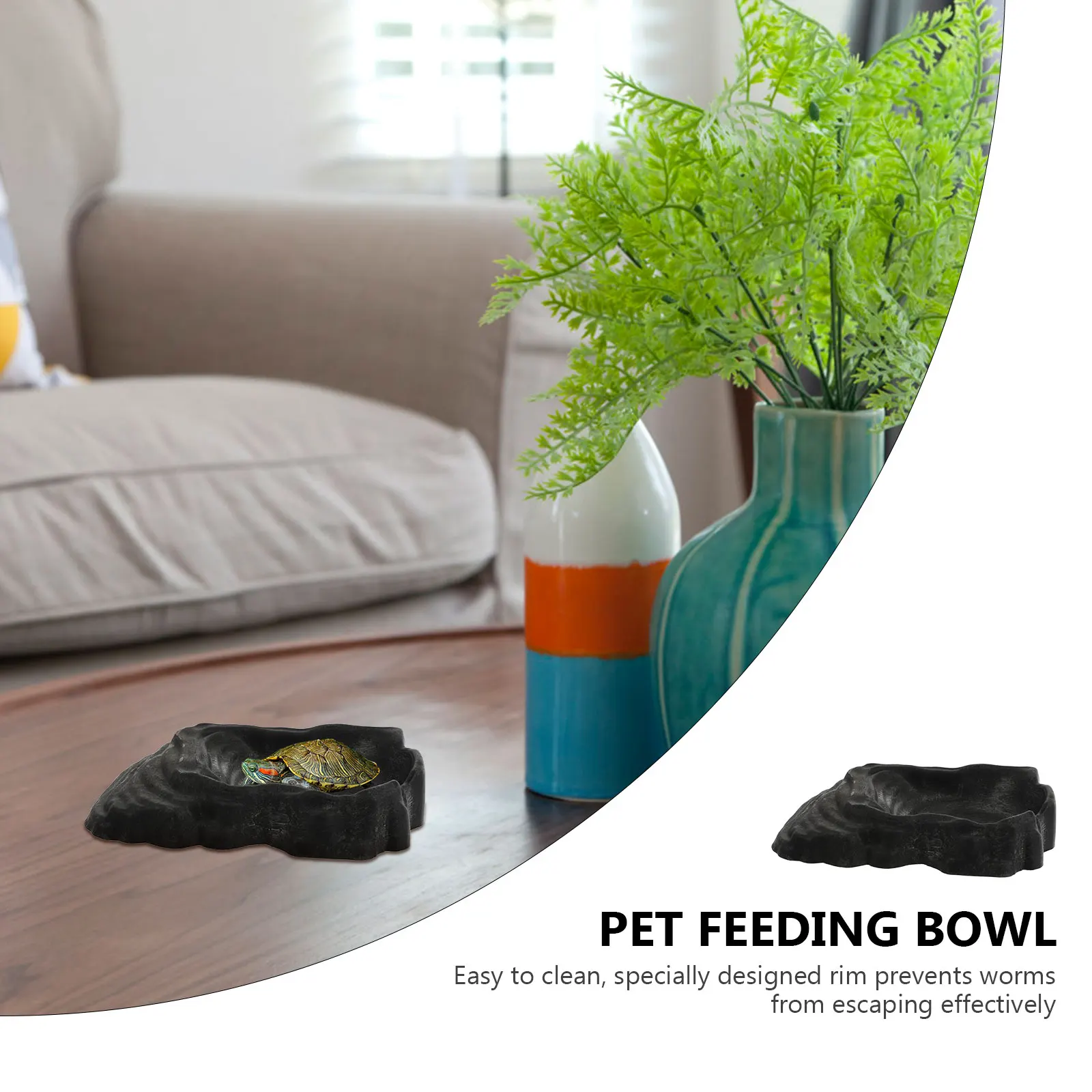 

Feeder Large Capacity Worm Container Spider Food Bowl Reptile Water Dish Safe Food Bowl Pet Feeding Tool Corrosion Resistance