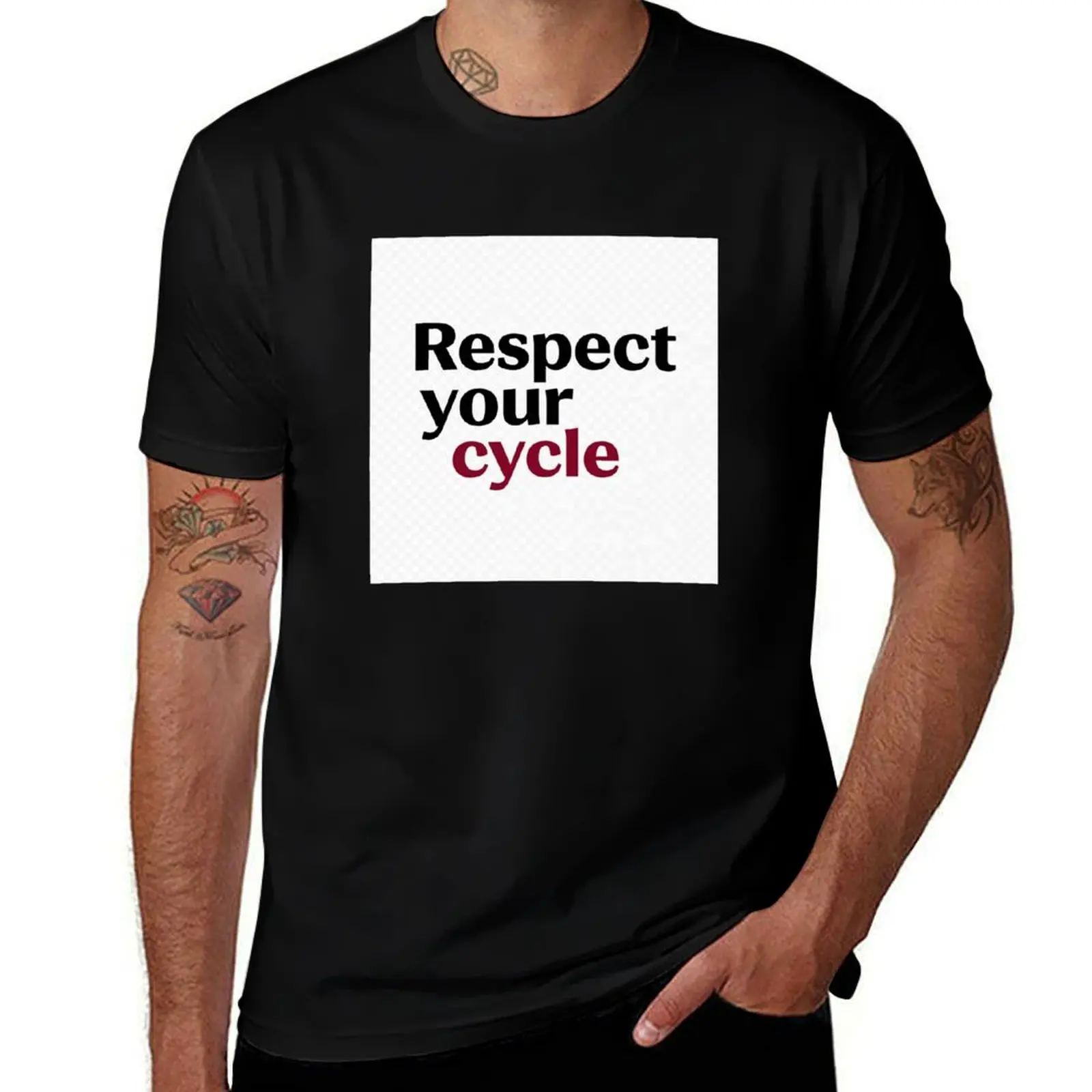 

Respect Your Cycle - Empowering Minimalist Design T-Shirt Aesthetic clothing heavyweights mens designer clothes