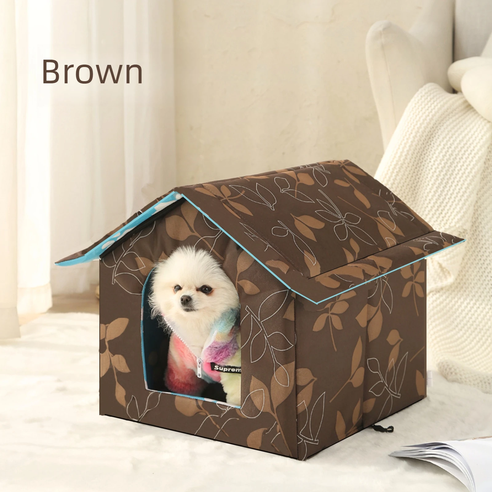 

Cat and Dog Nests Outdoor Waterproof Cat and Dog Houses Pet Nests Removable and Washable Cat Villas Warm Cat and Dog Houses