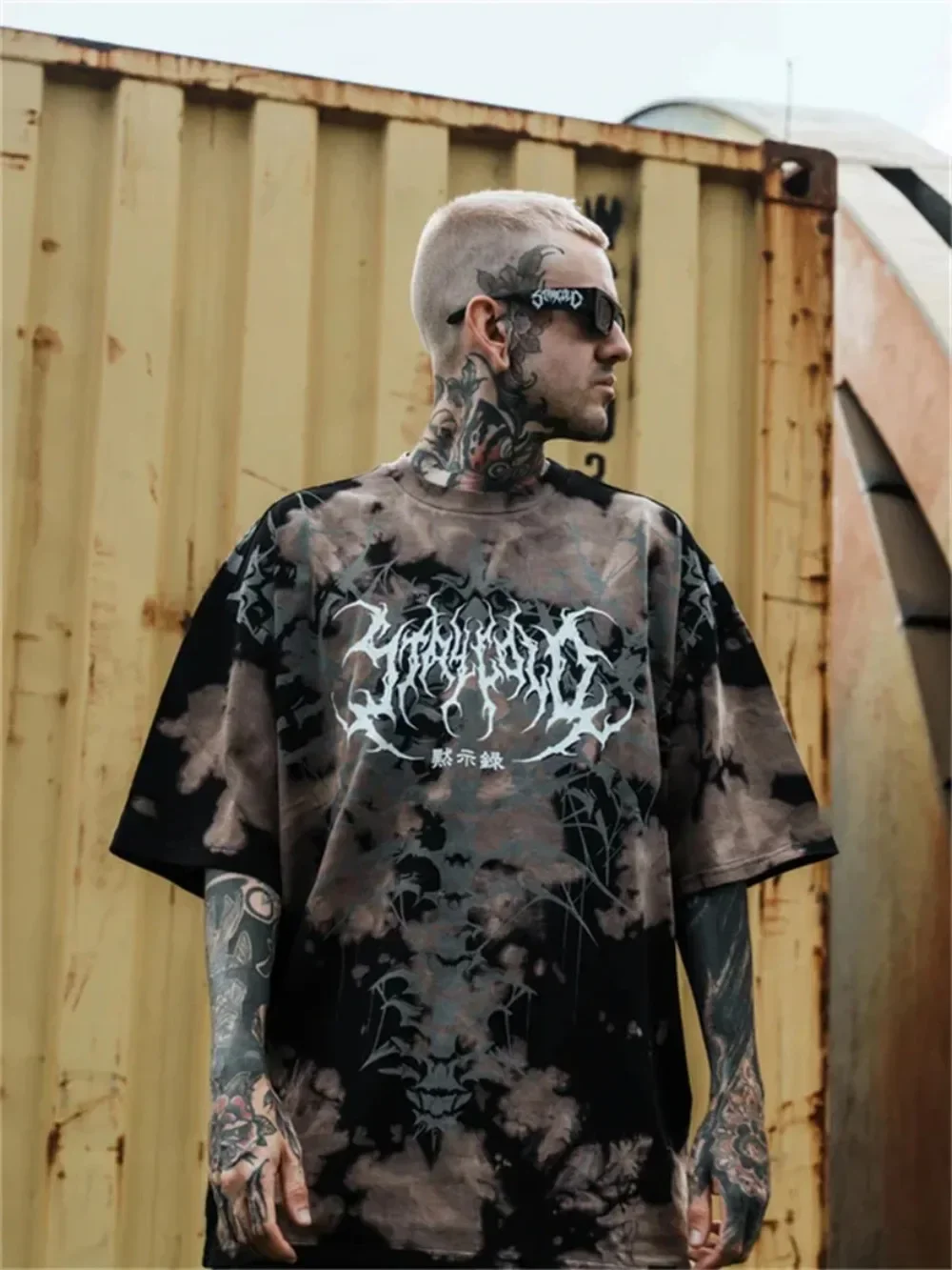 Unisex Style Streetwear Gothic Style 3D Printed Large-sized Men's T-shirt, Quick-drying and Breathable Suitable for Outdoor Wear