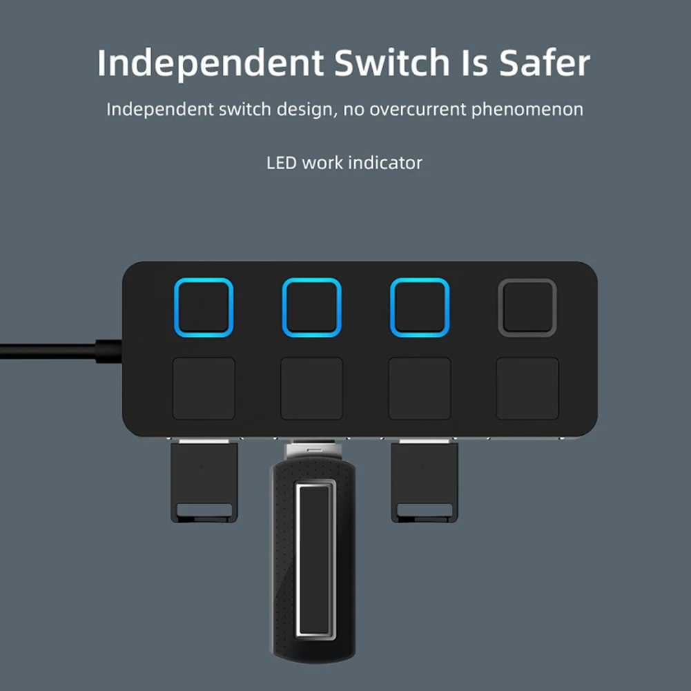 Ultra Data Hub USB-Flash-Laufwerke 4-Port USB 2.0 Hub Splitter Multi USB Netzteil für Laptop Desktop-Computer