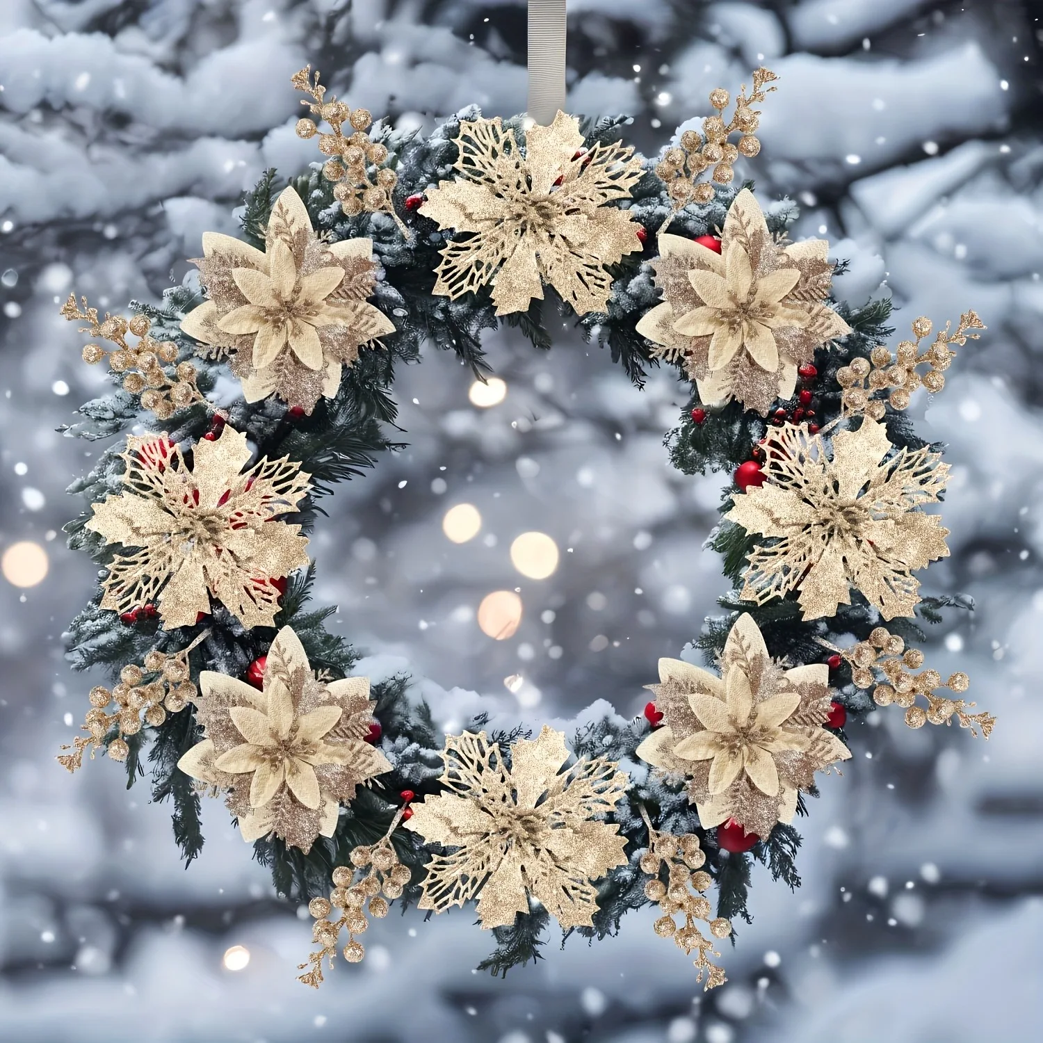 21 قطعة الزهور الاصطناعية باقة التوت عيد الميلاد الديكور زهرية للمنزل غرفة ديكور وهمية الزهور جارلاند حلية اكسسوارات