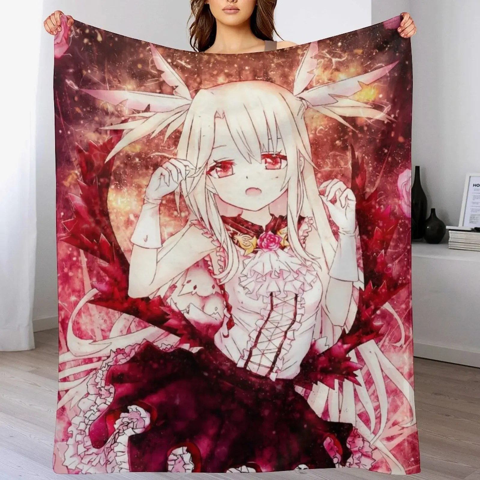 Illyasviel von Einzbern Fate Stay Night Throw Blanket For Decorative Sofa Nap heavy to sleep Blankets