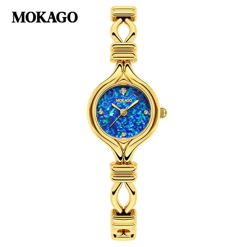 

MOKAGO 8155 Elegant Ladies Quartz Watch Simple Design Small Dial Waterproof Steel Strap Classic Watches for Woman
