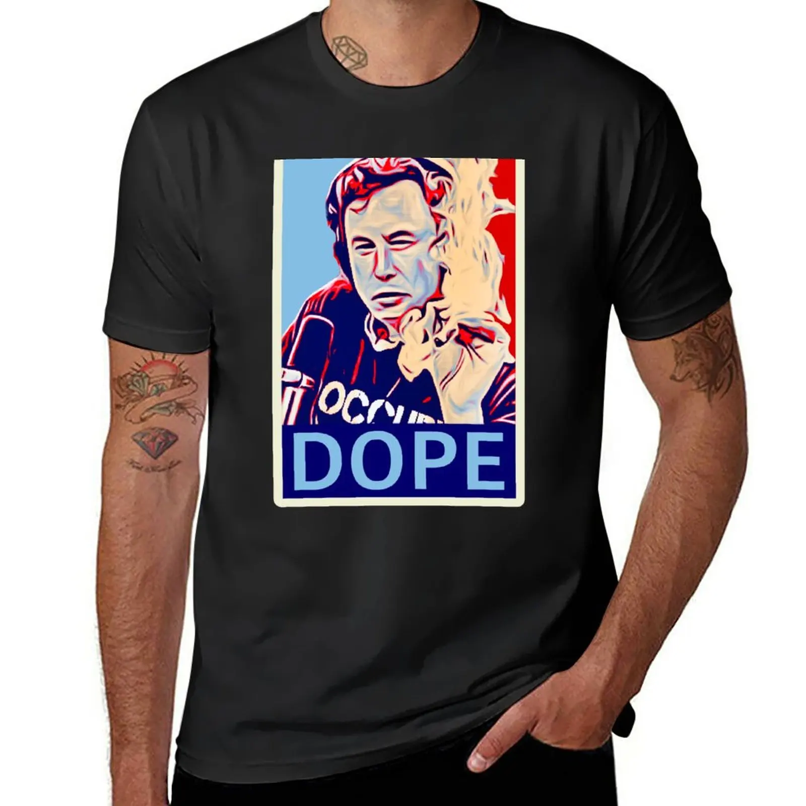 

New Elon DOPE Tribute Parody in Shepard Fairey Style T-Shirt boys t shirts aesthetic clothes custom t shirts men clothings