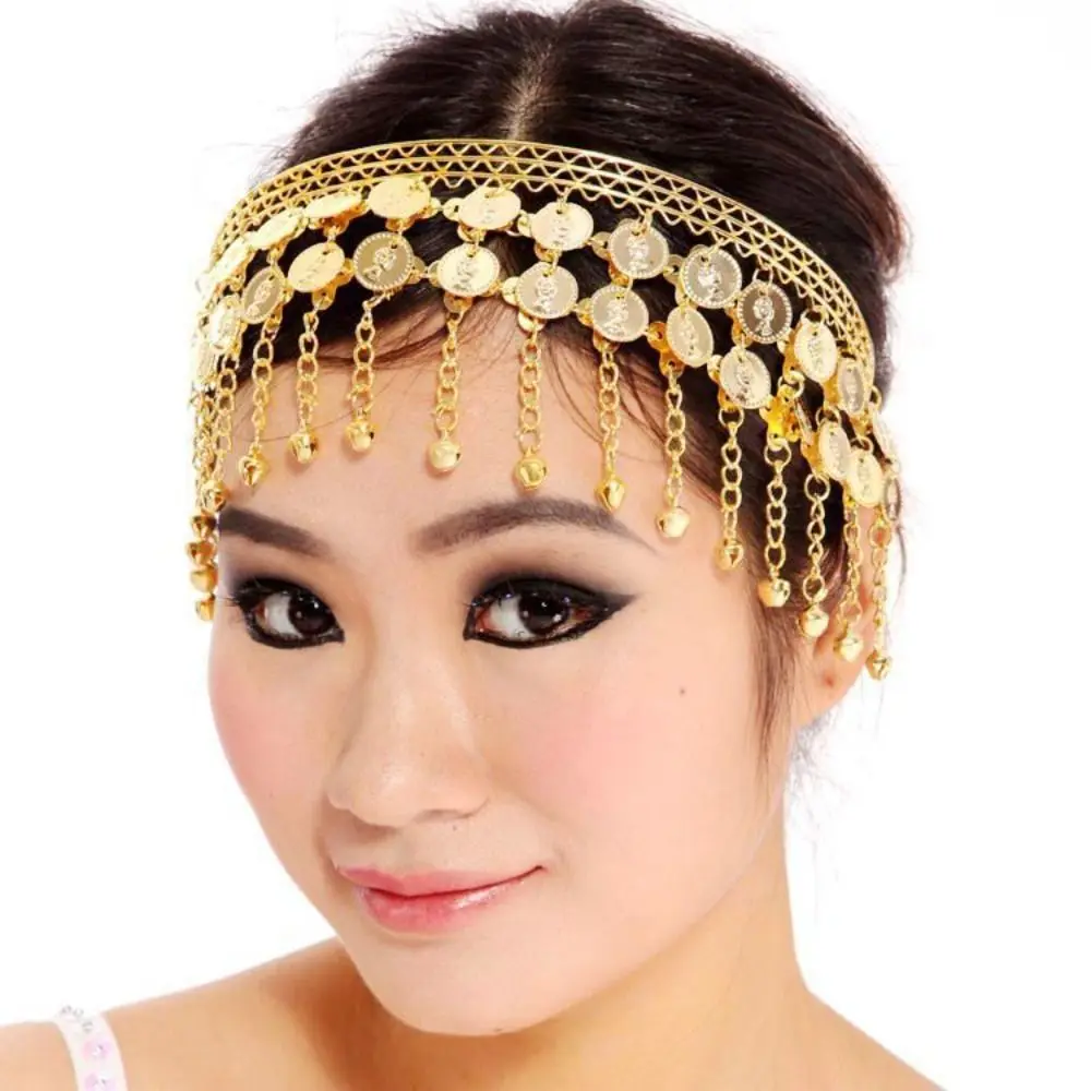 Accessoires de tête, bijoux à paillettes en diamant, perles, bandeau en diamant, danse indienne, Costumes de danse du ventre bohème pour femmes