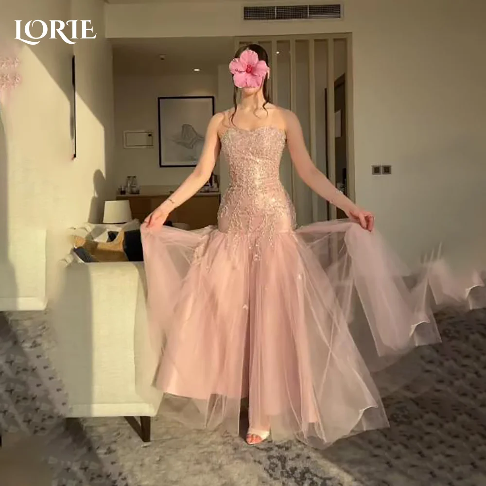 

LORIE блестящее атласное вечернее платье русалки с рюшами и рюшами, платье для выпускного вечера, сексуальное вечернее платье со складками, платье для дня рождения по индивидуальному заказу