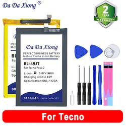 BL-58BT BL-49HT Battery For Tecno Camon Spark Pova Phantom POP 2 4 6 7 7T 8 9 12 15 16 17 18P CG6 KF6 LC7 LC8 CG8 BL-15DT Pro