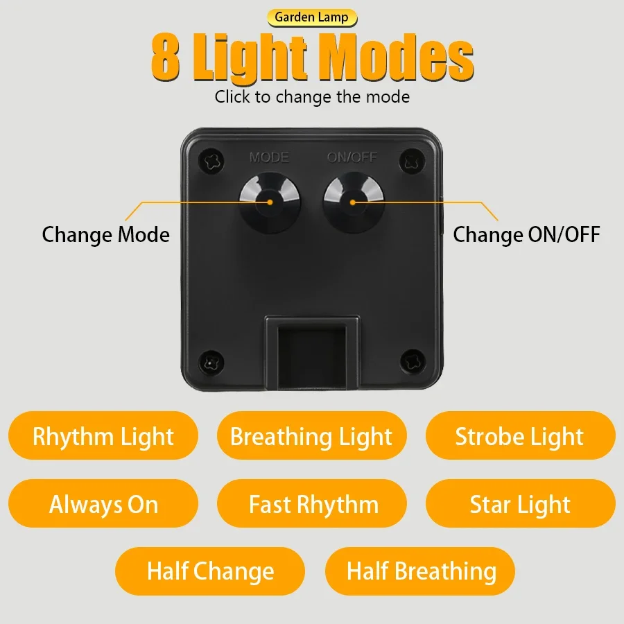20 في 1 أضواء الفقاعات الشمسية، مصابيح مسار ديكور الحديقة، مقاومة للماء، 8 أوضاع إضاءة، خيارات متعددة الألوان، الحديقة، المهرجانات، الزفاف